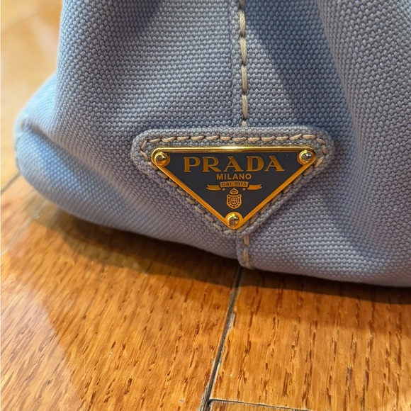 *SOLD*PRADA Canapa Small Tote With Original Cards of Authencity and Dust Bag. - Picture 4 of 14
